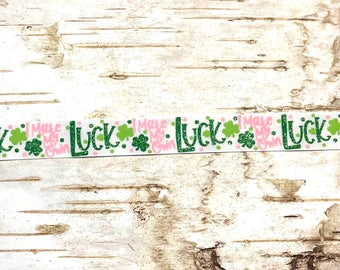 7/8" I make my own Luck USDR grosgrain ribbon St Patricks Day